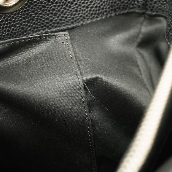 Chanel Shoulder Bag Matelasse Caviar Skin Black Silver Hardware Women - Picture 9 of 10